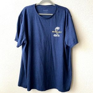 Shelby Cobra Mens Graphic Shirt Size 3XL Blue Short Sleeve Cotton Blend
